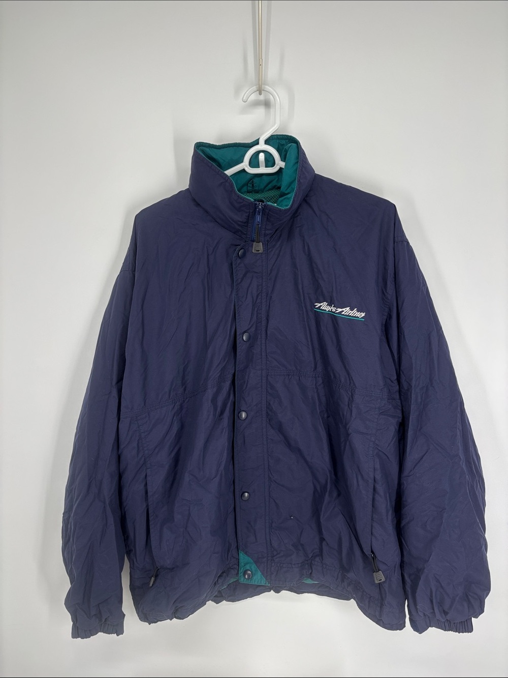 Vintage Alaska Airlines Windbreaker men's size L